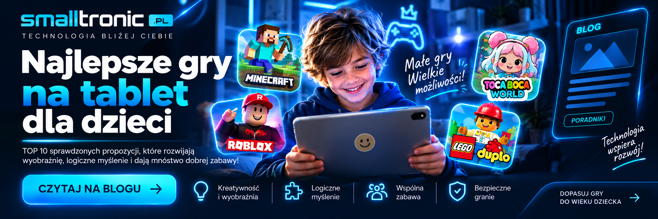 10 najbardziej rozwojowych gier na tablet dla dzieci i młodzieży